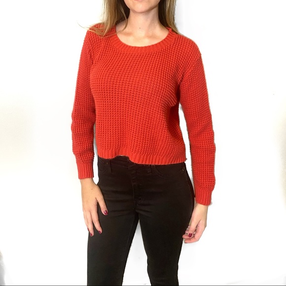 PacSun Sweaters - PACSUN LA HEARTS chunky long sleeve crew neck knit sweater pink red size large